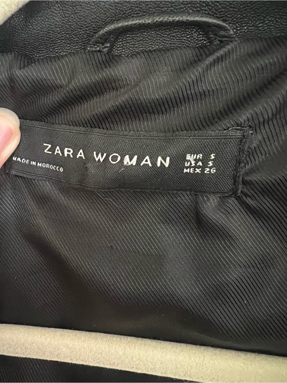 Zara Black Genuine Leather Motorcycle Jacket - Small - Picture 2 of 9